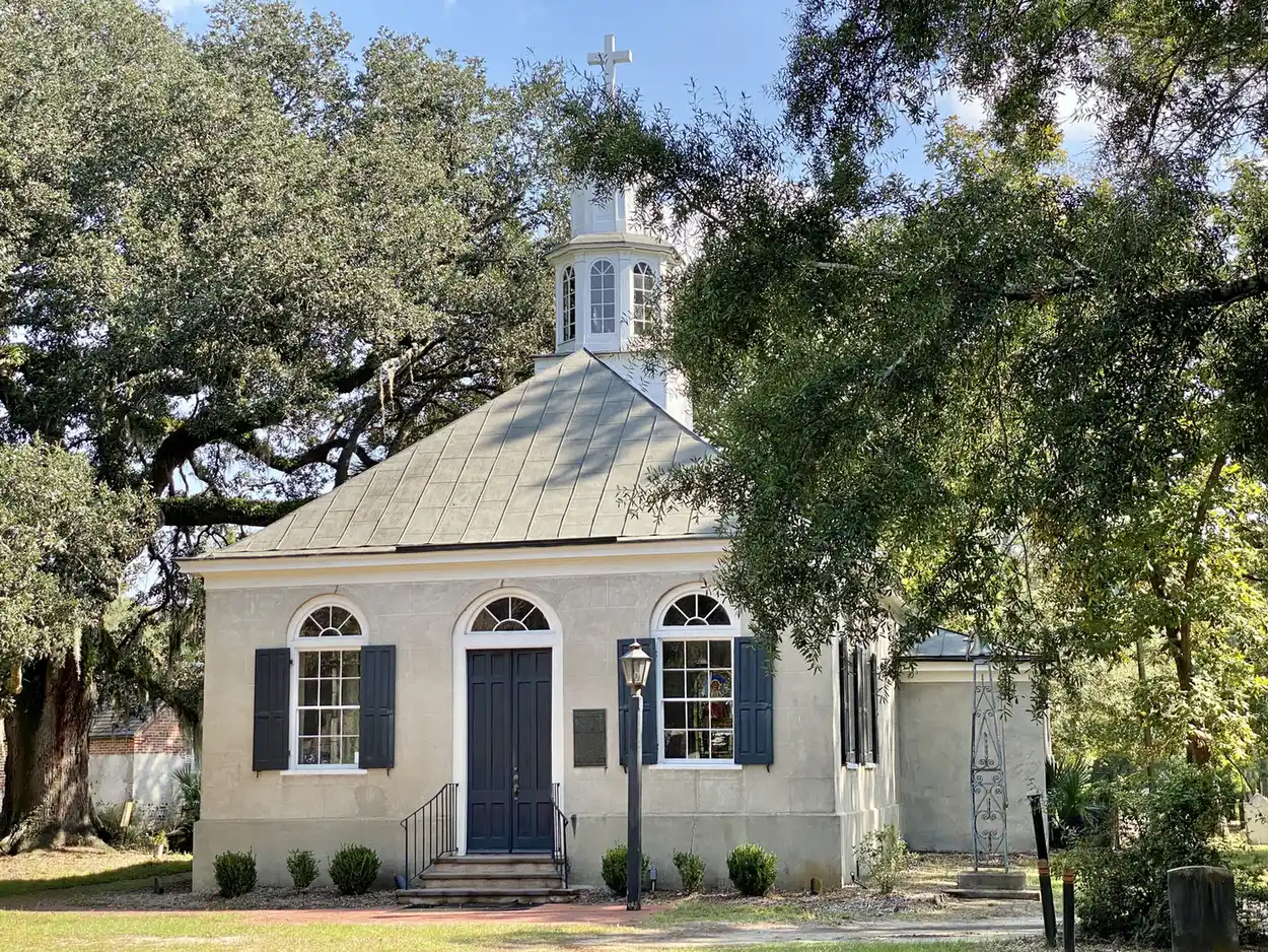 Christ Church, the parish church established in 1706, on U.S. 17 near Six Mile Road in Mount Pleasant.