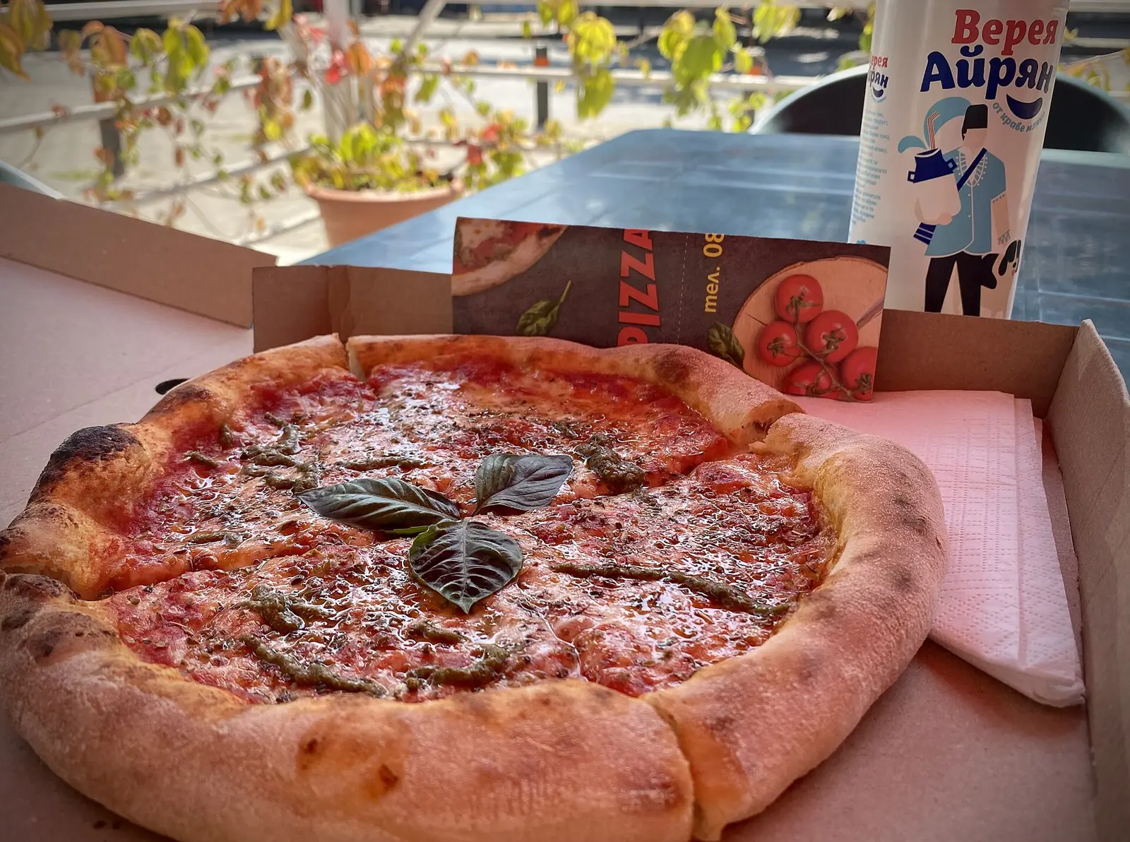 A margherita pizza. The photo was not taken at a Mount Pleasant restaurant.